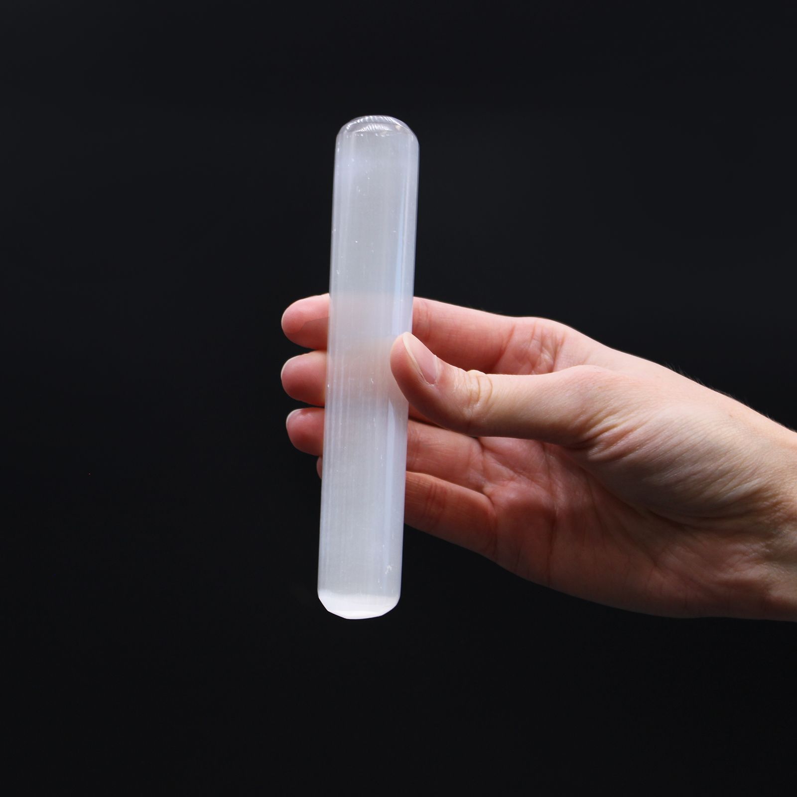 Selenite Wand - 16 cm (Round Both Ends) - Image 2