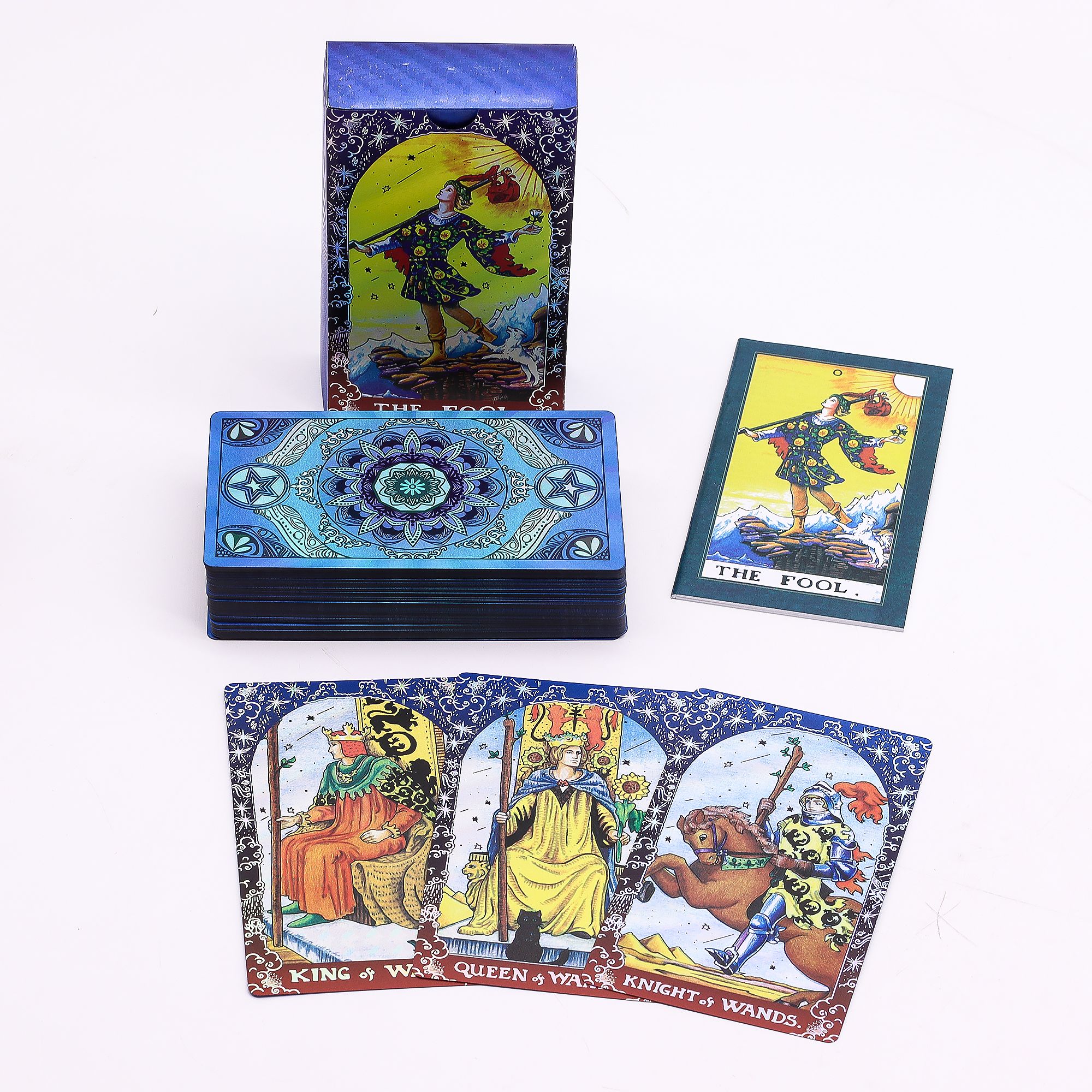 Blue Foil Tarot Card Set - Mandala - with booklet - Image 8