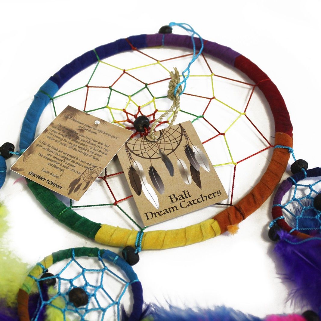 Bali Dreamcatchers - Medium Round - Rainbow - Image 4