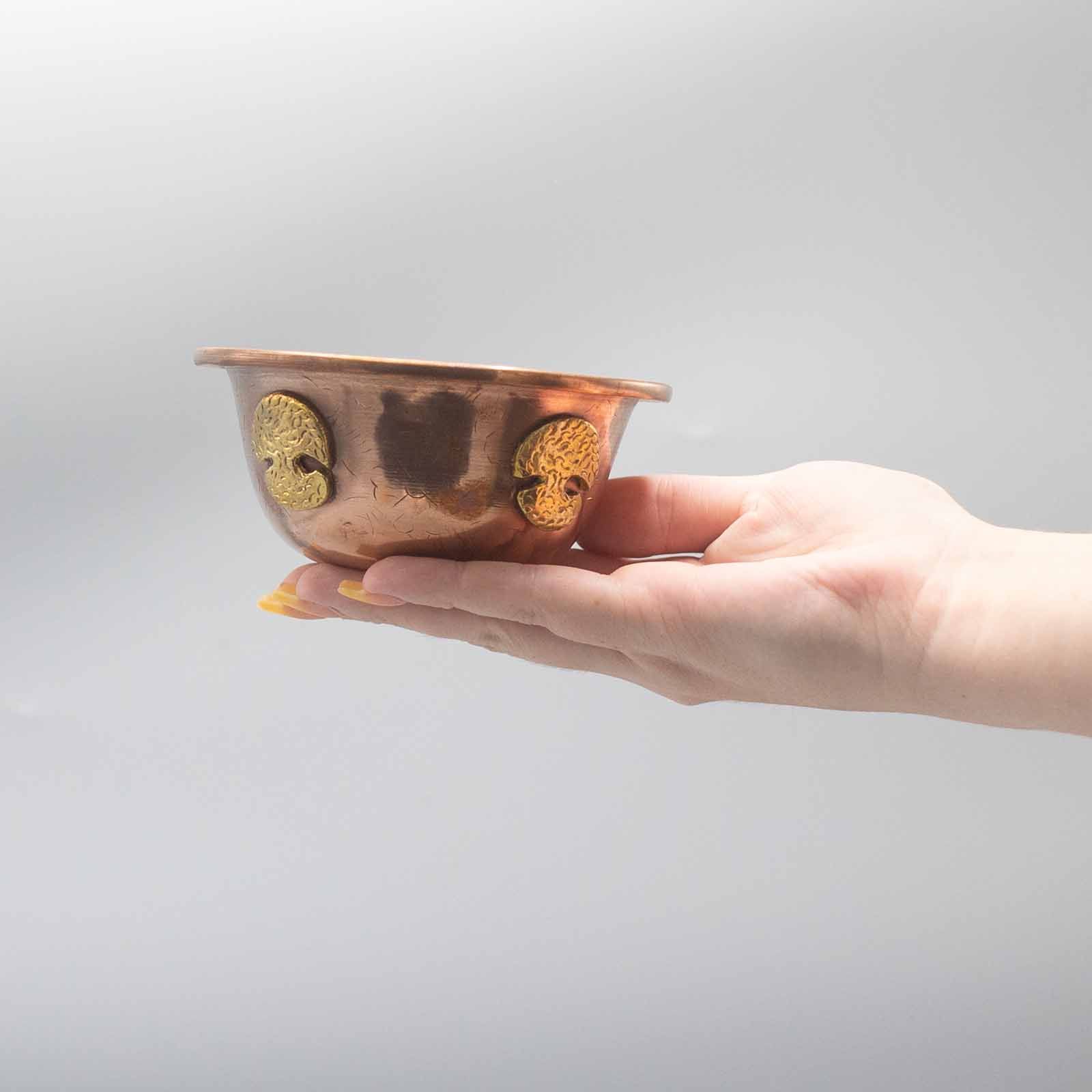 Copper Ritual Bowl with Tree of Life 12x5cm - Image 3