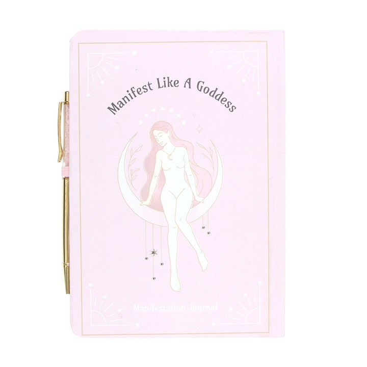 Goddess Energy A5 Manifestation Journal and Rose Quartz Crystal Pen - Image 3